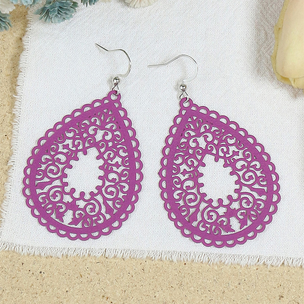 Bohemian Style Drop Earrings Thin Water Drop Shape Earring Set